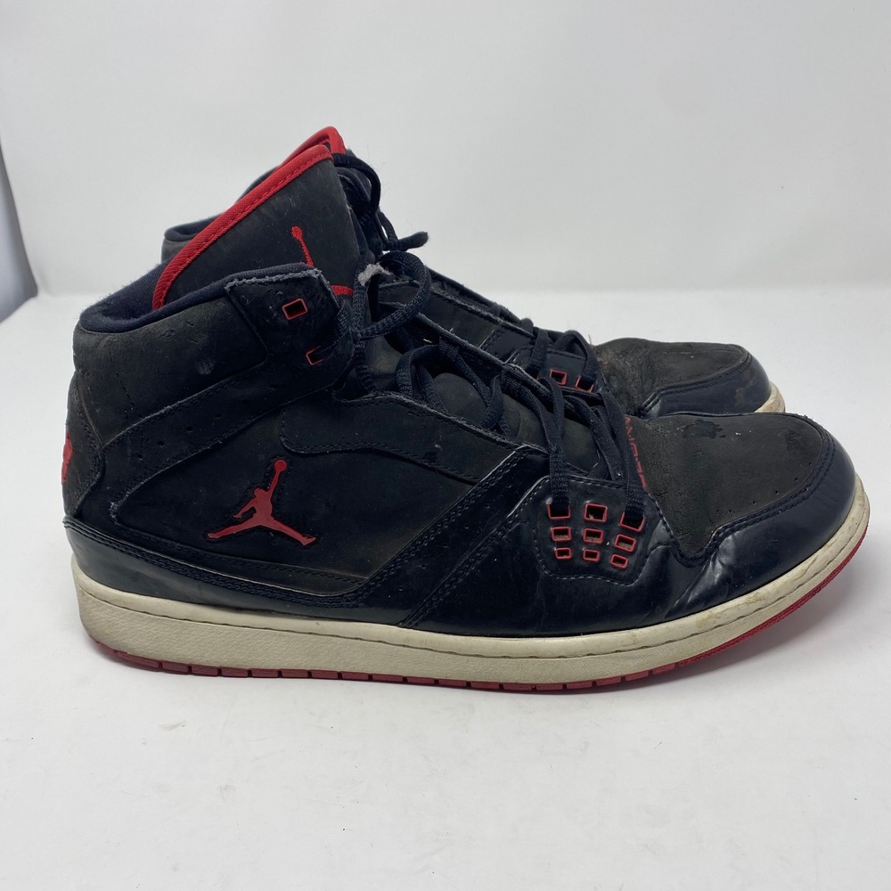 Jordan Flight 45 High Mens Black Red Sneakers 372704-040 Size 13